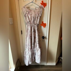 Joyfolie Blush Floral Maxi Dress